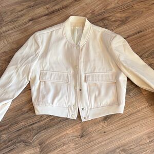 Women's Cream Bomber Jacket